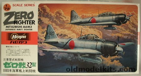 Hasegawa 1/72 Mitsubishi A6M3 Type 32 Zero Fighter - Tainan Air Corps / 204th FS / USAF Test Aircraft, A5 plastic model kit
